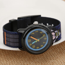 Children Watch Cartoon Pattern Waterproof Ribbon Strap Quartz Children WatchNight Pattern