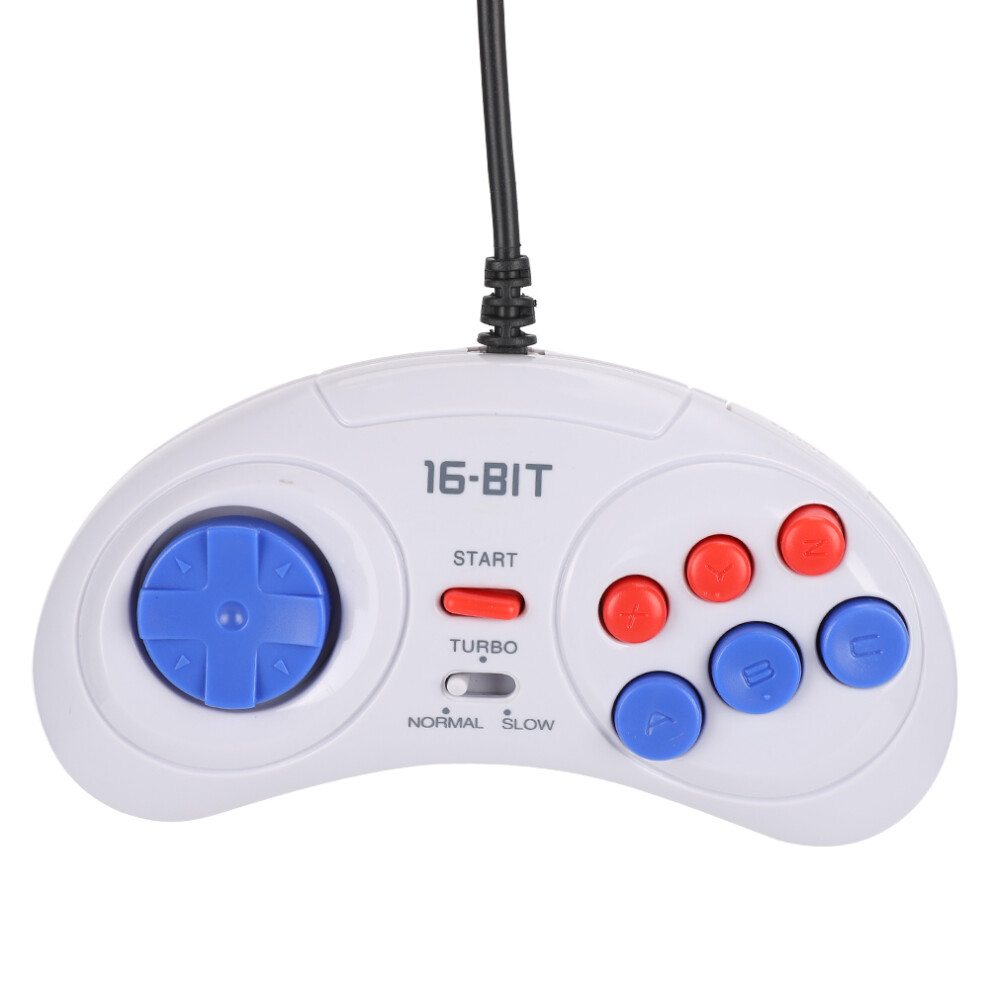 16Bit 9-Pin Mini Handheld Game Console Ergonomic Gaming Controller For Sega White 4961323684871