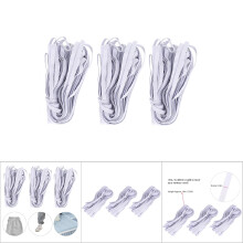 3 Packungen 0,6 cm x 10 m Flache Elastik-Gummibänder für DIY-Nähprojekte und Bastelarbeiten