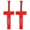 2PCs Brick Liner Plumber Tools Leveling Measuring Tool Hardware Accessory Red PlasticRed Brickwork Line Puller 2