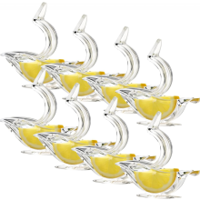 8Pcs Lemon Juicer Clip Acrylic Manual Lemon Slice Squeezer Convenient Transparent Fruit Juicer For Home