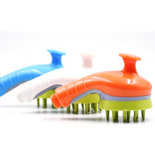 Haustier-Kämmsprüher mit weichen Nadeln – 13x7x8cm, Orange/Blau/Weiß