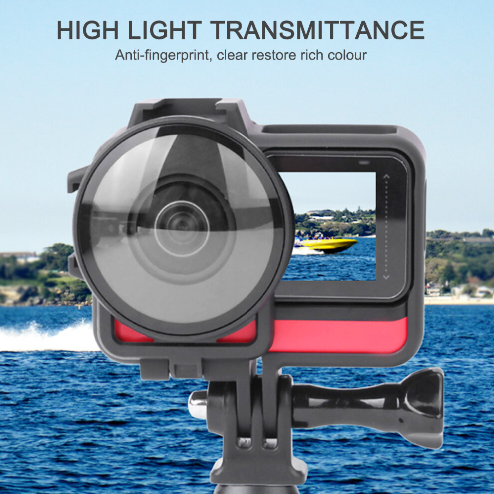 2Pcs Plastic Waterproof High Transmittance Panoramic Lens Protector Protective Guard Cover For Insta360 One R Sports Camera Light 7641323687993