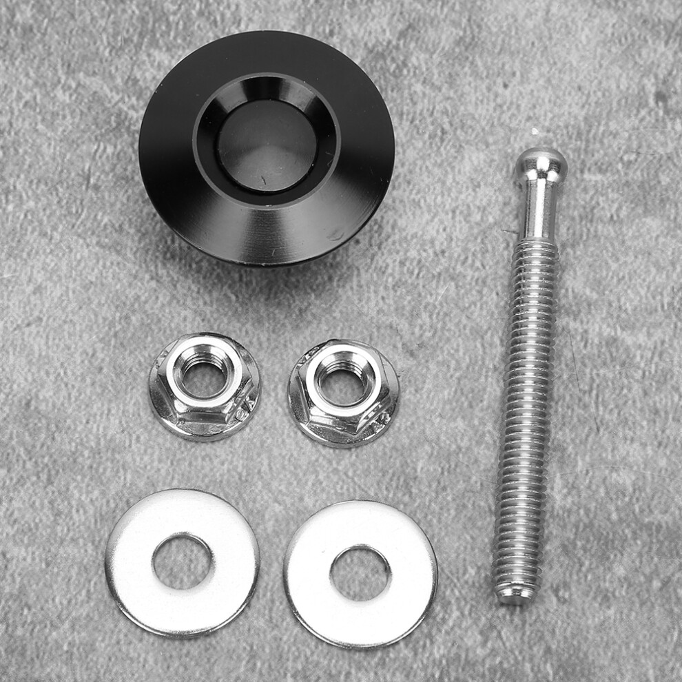 30Mm / 1.2In Universal Car Push Button Quick Release Hood Pins Bonnet Lockblack 8011323688334