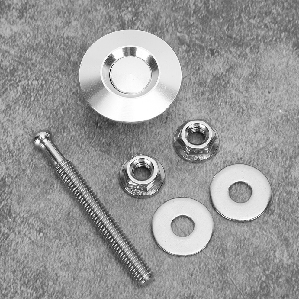 30Mm / 1.2In Universal Car Push Button Quick Release Hood Pins Bonnet Locksilver 8311323688328