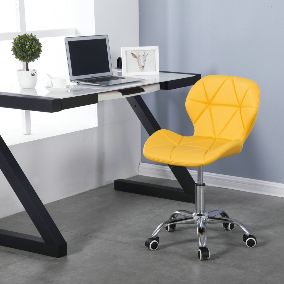 (Yellow) Charles Jacobs Cushioned Swivel Office Chair