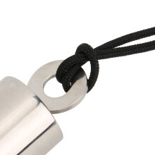 Wasserfeste Tauchwaage aus Edelstahl mit orangem Lanyard für Taucher