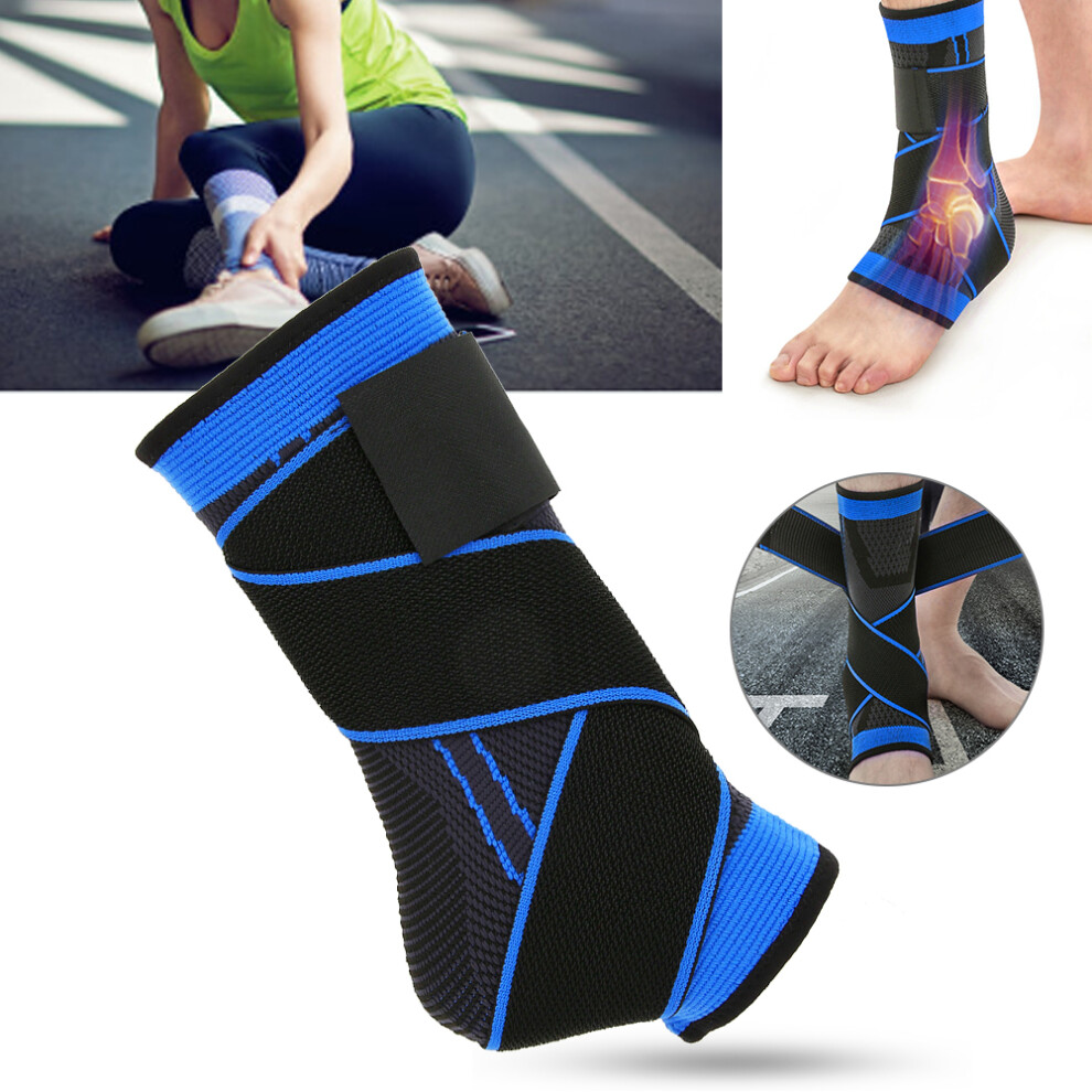 Adjustable Breathable Sports Ankle Brace Protector Elastic Pressurized Ankle Support WrapXL