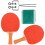 Reines Holz Doppelseite Abdeckungs-Table tennis Paddel Set, Stift & Shakehand-Griff 2