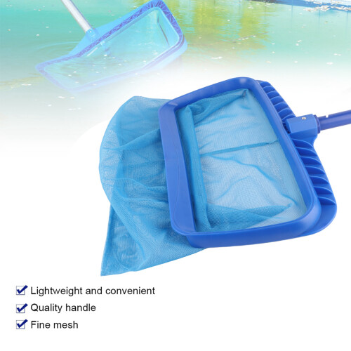 Reinforced Plastic Frame Pool Leaf Net Swimming Pool Debris Falling Leaves Cleaning Net Tool 2