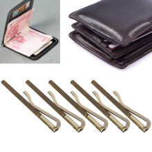 5Pcs Money Cash Clip Electroplated Steel High Hardness Spring 80mm for Leather WalletBronze