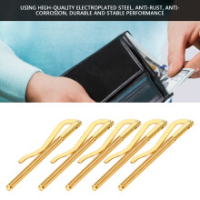 5Pcs Money Cash Clip Electroplated Steel High Hardness Spring 85mm for Leather WalletGolden