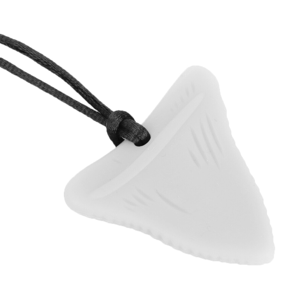 Silicone Teething Necklace Baby Chew Necklace Toy Autistic Children Teether Pendant Necklacepearl White