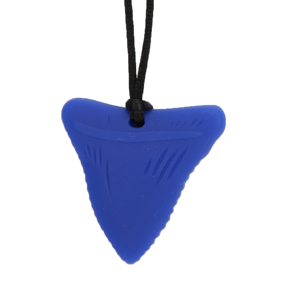 Silicone Teething Necklace Baby Chew Necklace Toy Autistic Children Teether Pendant NecklaceBlue