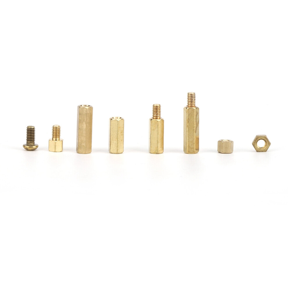 180Pcs M4 Brass Standoff Spacer Pillar Nut Screws Male Female Hex Pillar Set 4911323696039