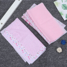 Pink 2 Taschen Bedruckte Reine Baumwoll-Näh- und Quiltstoffe 25x25cm