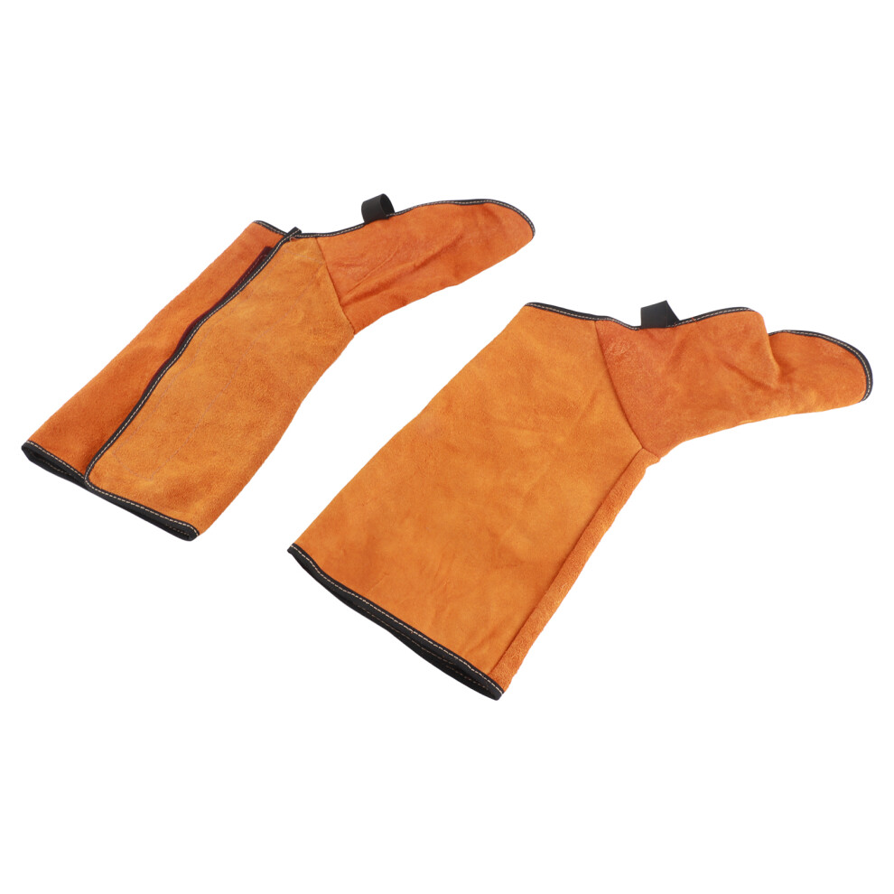 1Pair Cowhide Heat Proof Flame Retardant Welding Boot Cover Welder Leg Foot Protection 8231323696171