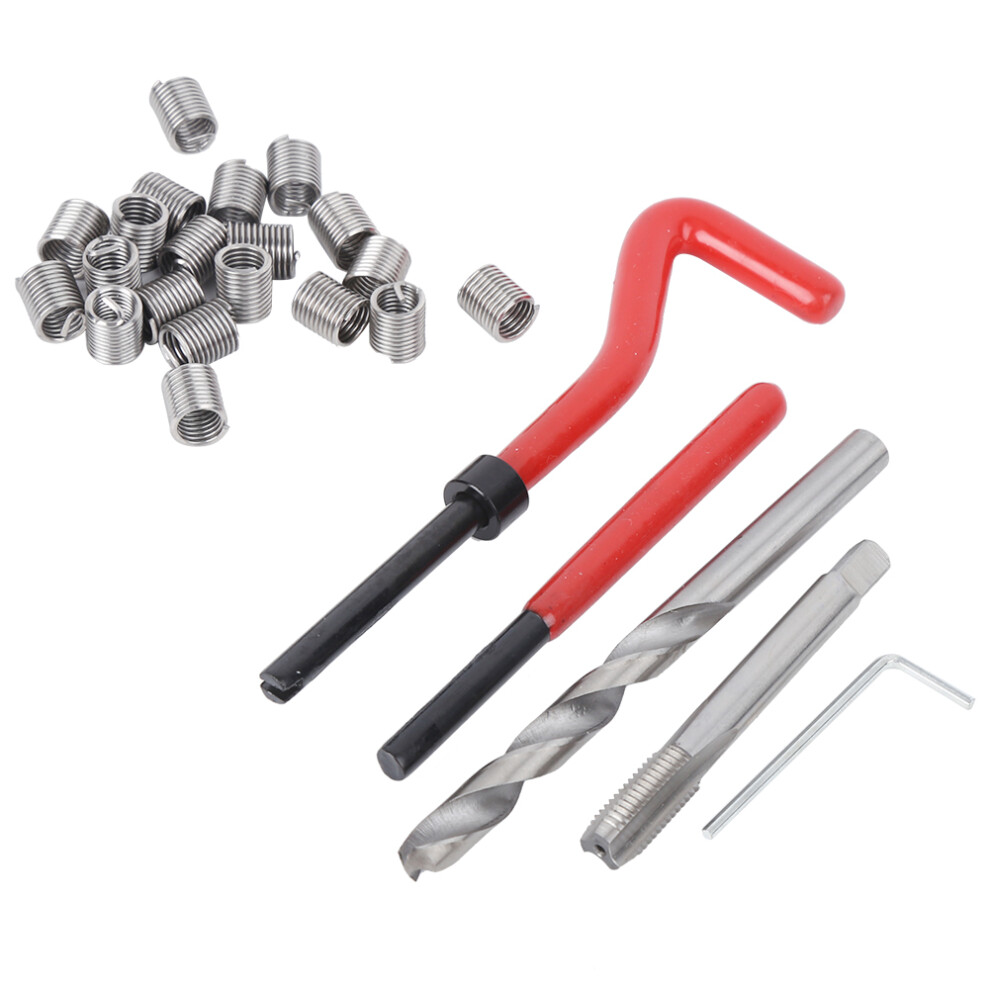 25Pcs M8 Thread Repair Kit Thread Tap Drill Bit Damaged Threads Repair Tools 7641323698937
