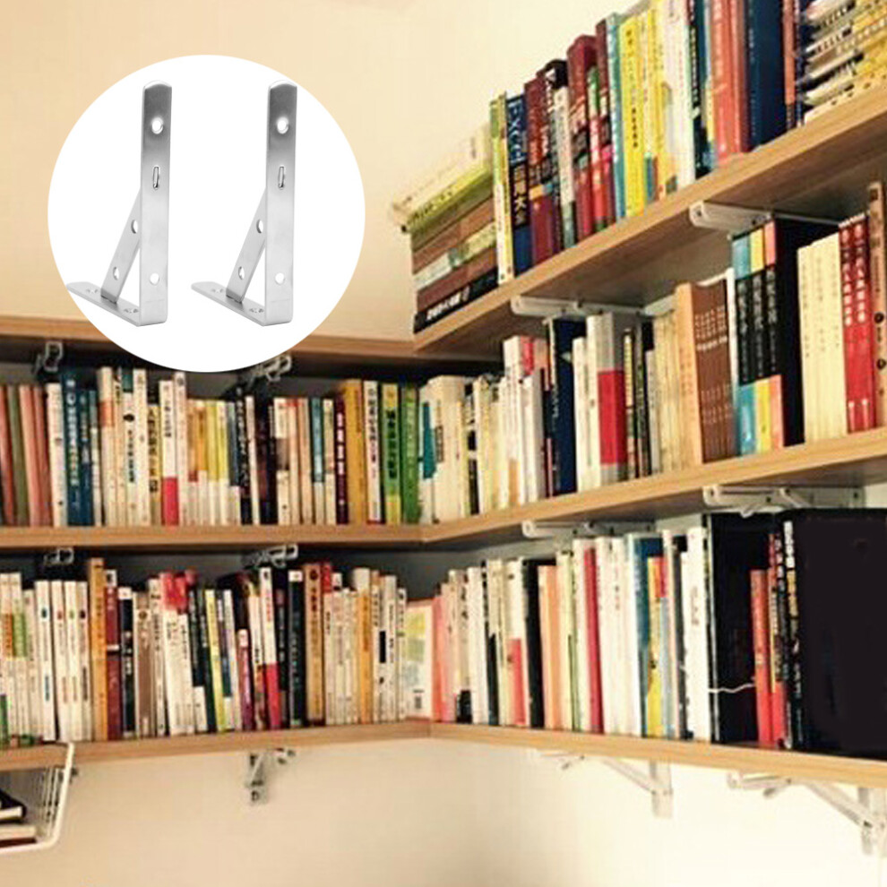 2Pcs Triangular Support Bracket Stainless Steel Wall Shelf Table Support 8351323699832