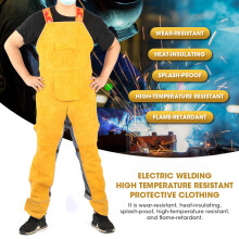 Wear Resisting Fireproof Retardant Welding Cowhide Welder Protective Clothing Labour Suit