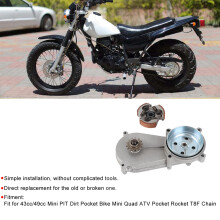 Robustes 14T Trommelgetriebe Kupplungskit für 47cc 49cc Mini Pocket Bike ATV Ersatzteile
