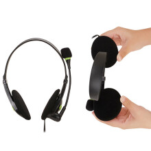 Gaming Headset Over Ear Head Mounted Wired Headphones with Mic 30mm Driver Adjustable Headband for Laptop Computer PC
