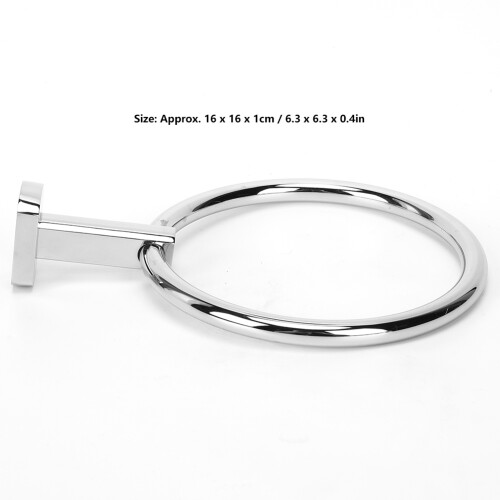 Wall Mounted Towel Ring Stainless Steel Bathroom Round Towel Rack Holders Accessory 2