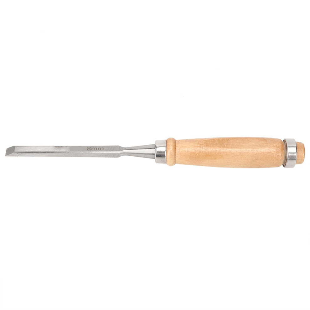 Wood Chisel Durable Chrome Vanadium Alloy Steel Carpentry Woodworking Hand Tool 8Mm 3181323703605