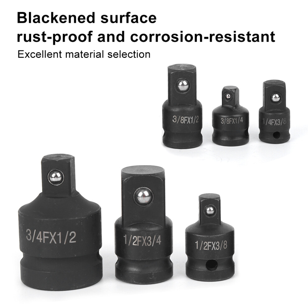 6Pcs/Set Impact Socket Converter Reducer Adapter Set 1/2In 1/4In 3/8In 3/4In 7681323705228