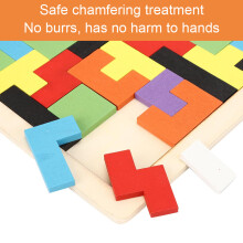 Wood Blocks Puzzle Desktop Game Jigsaw Children Intelligence Building Blocks Toy