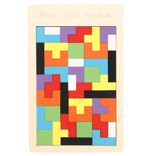 Wood Blocks Puzzle Desktop Game Jigsaw Children Intelligence Building Blocks Toy 1