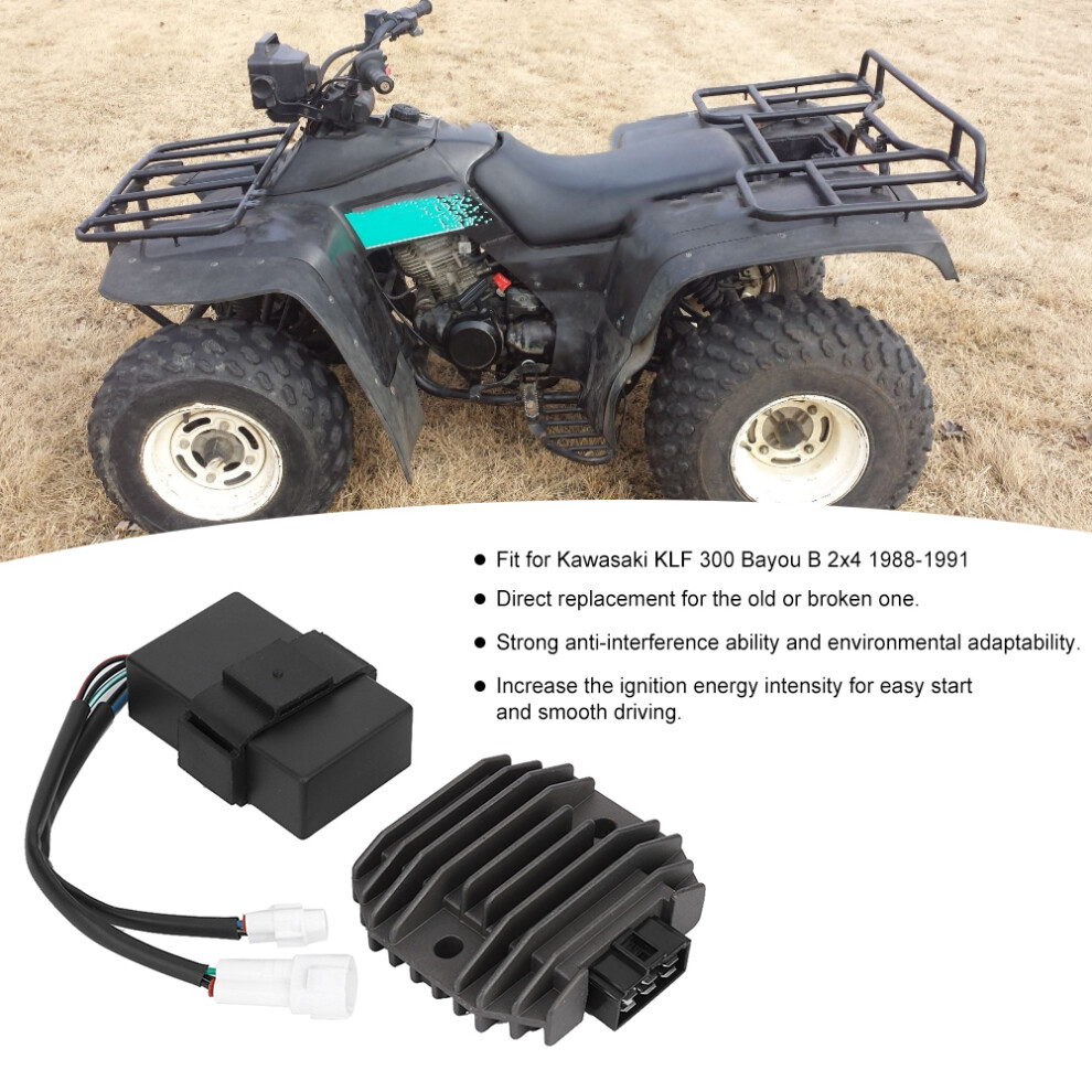 Cdi Igniter Box 6-Pin Voltage Regulator Rectifier Kit 21066-1055 21119-1302 Fit For Kawasaki Klf300 1988-1991 4951323705997