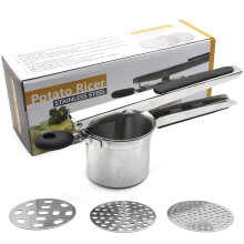 Potato Ricer Hand Press Lemon Orange Watermelon Potato Squeezer Stainless Steel Fruit Vegetables Manual Extractor Crusher Easy Cleaning Hou