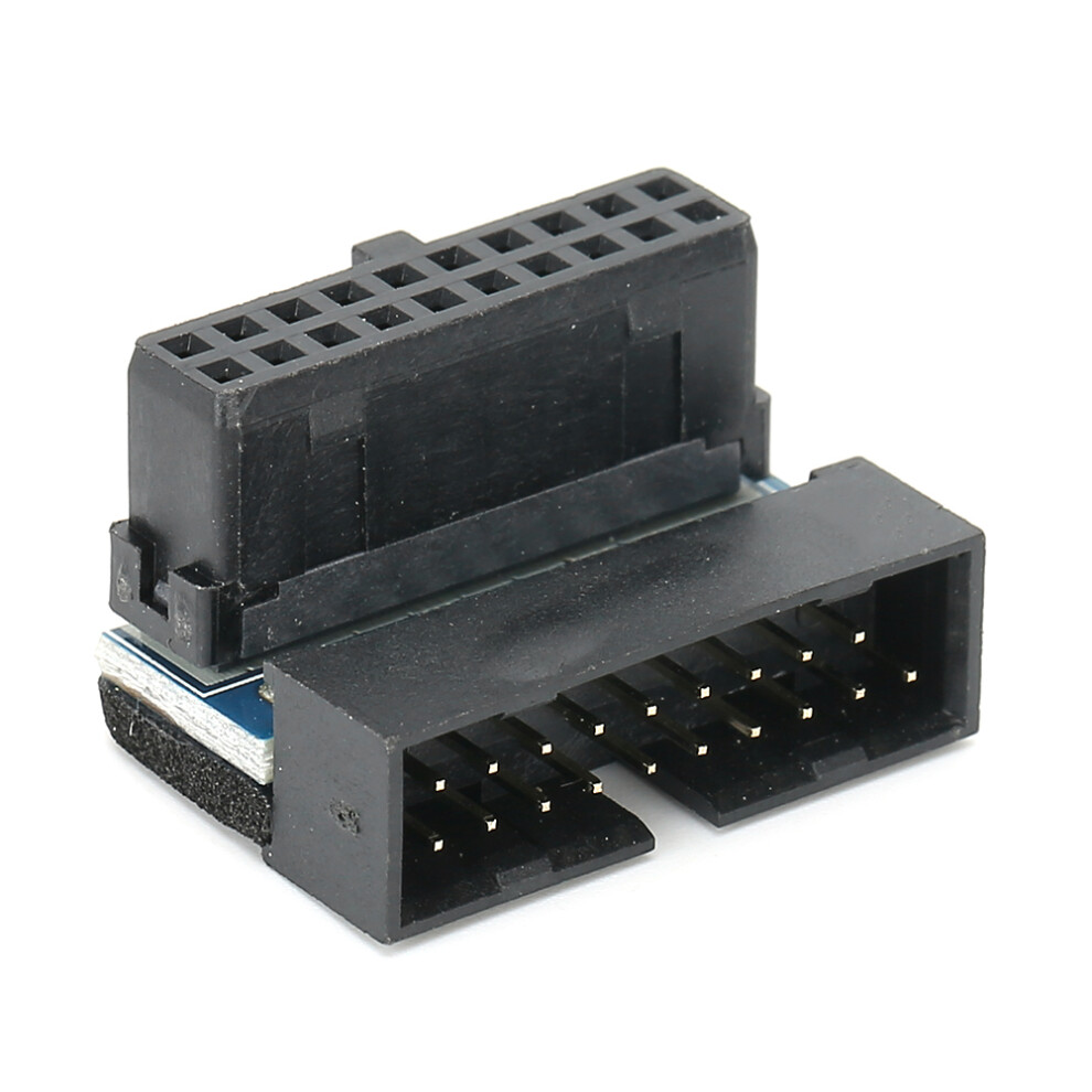 Ph19-A Desktop Motherboard Usb3.0 Socket 90 Degree Angled Usb Socket Converter Black 8091323708836