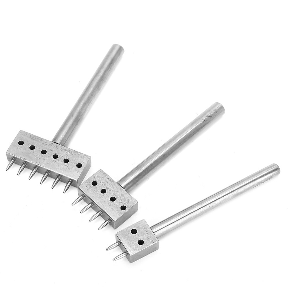 3Pcs Spacing Punch Tool Diy Leather Craft Hole Punching Set Belt Hole Puncher(8Mmï¼2+4+6Ï¼ ) 5091323709546