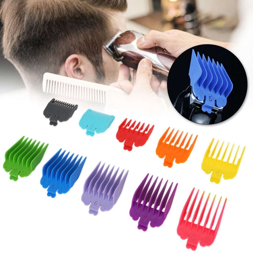 Light 10Pcs Comb Guide Set Electric Hair Clipper Spare Parts Hairstyling Limit Combs Accessory