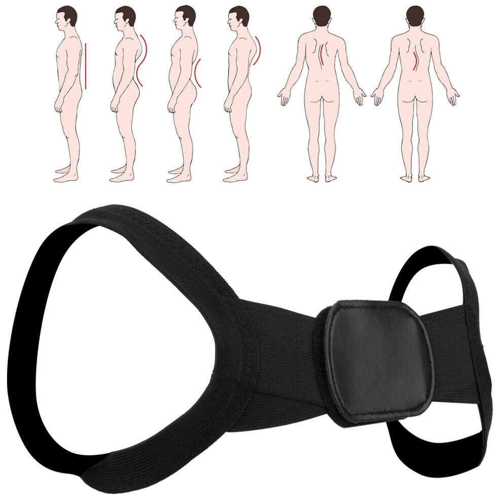 Unisex Adult Concealed Back Correct Belt Prevent Humpback Chest Expanding Posture Corrector(L )