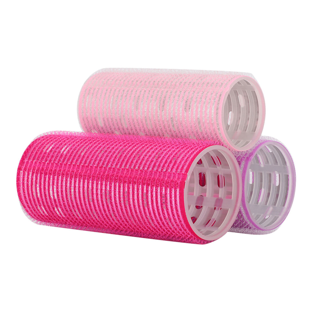 3pcs Self Adhesive Hair Rollers Portable Grip Holding Styling Curlers Hairdressing Tool