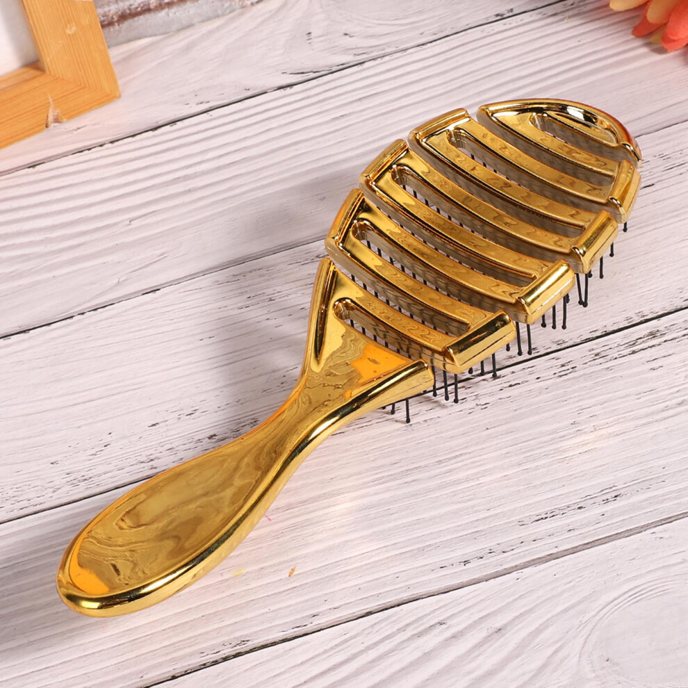 Unisex Vintage Oil Head Comb Hairbrush Comb Scalp Massage Hairdressing Styling Combgold