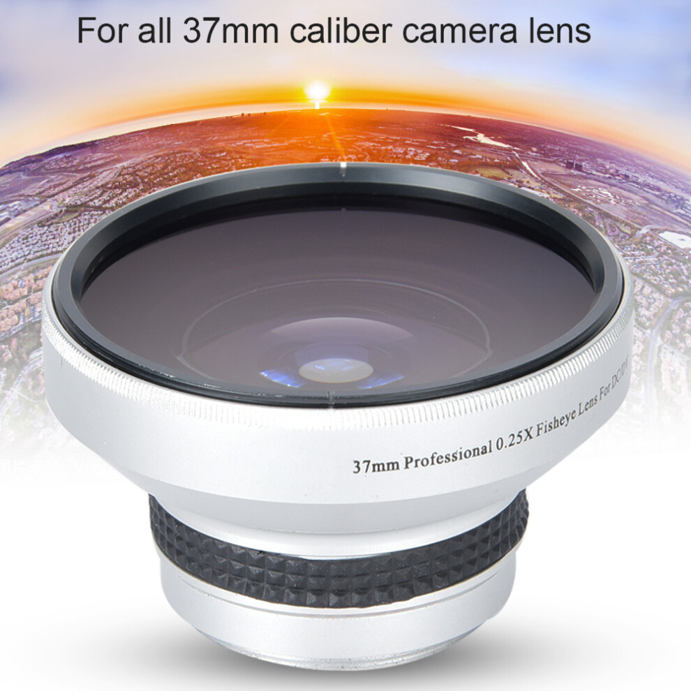 Strong Applicability 37Mm 0.25X Super Fisheye Additional Lens For 37Mm Caliber Camera Lenses Silver 4121323718567