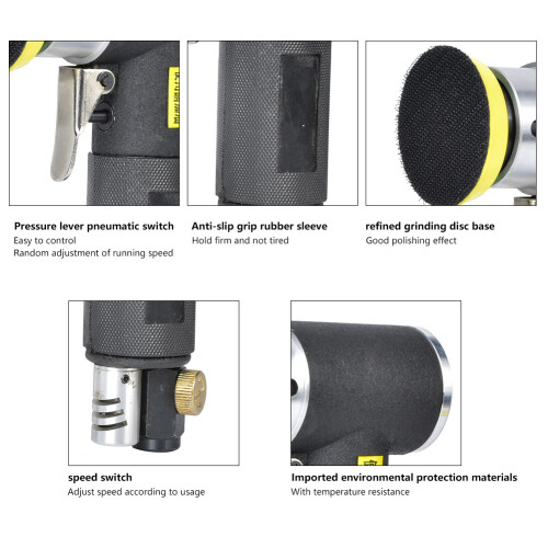 Pneumatic Sander Hardware Pneumatic Tools Light Weight Alloy Sanding / Polishing Machine 2