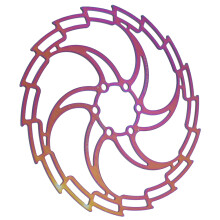 Stainless Steel Electroplating Color Dazzling Hollow Ultralight Bike Disc Brake Bicycle Accessory180MM