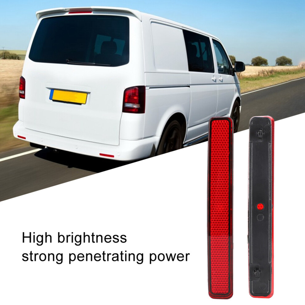 Pair Of Rear Bumper Reflector Assembly Fit For T5 Transporter 2003-3011 7E0945105red Light 4601323720574