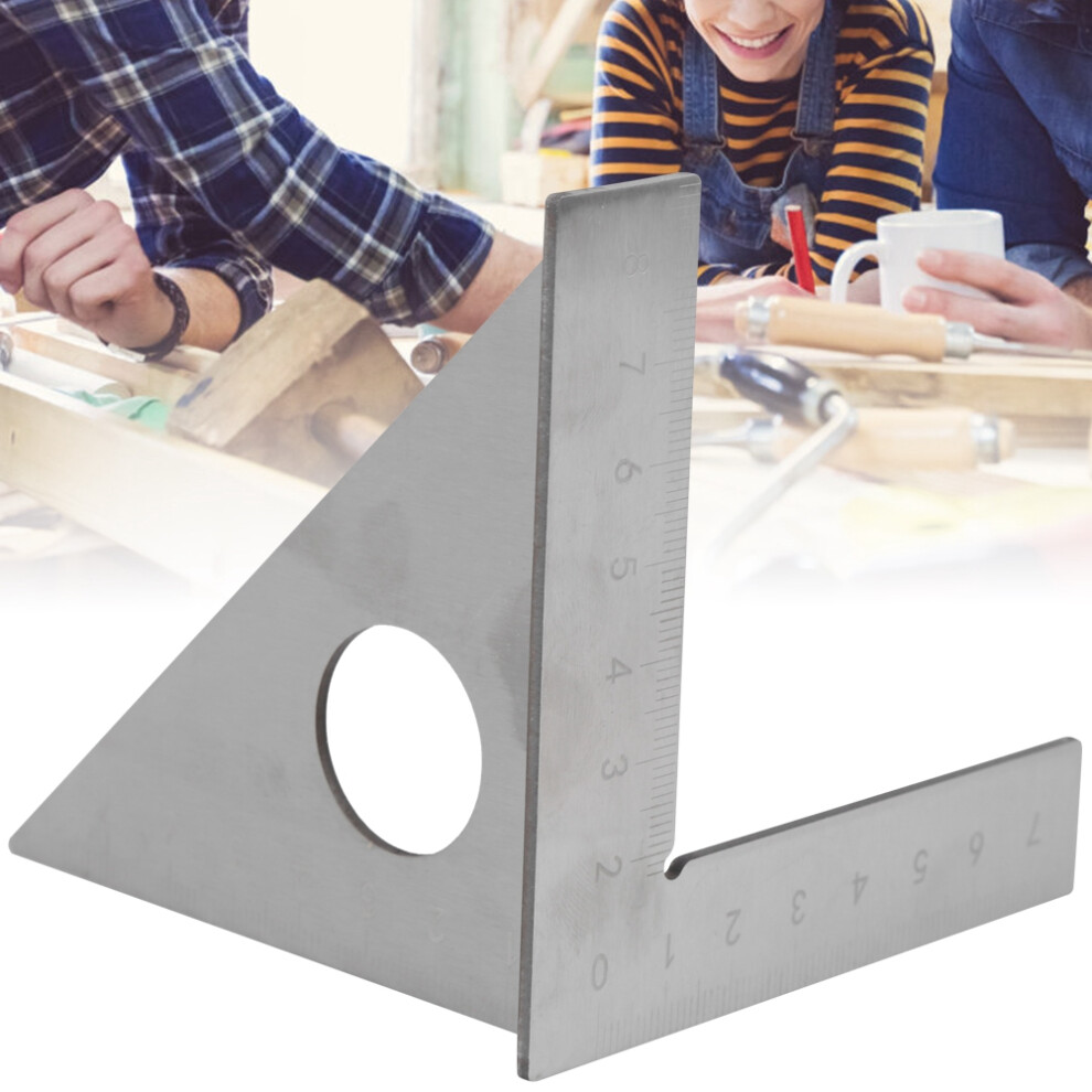 Stainless Steel Woodworking Right Angle Gauge 90/45 Degrees Carpenter Measuring Ruler 9301323721254
