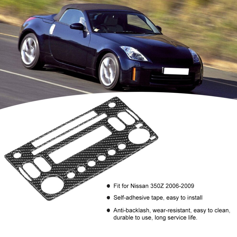 Carbon Fiber Console Radio Cd Panel Frame Coverfit For Nissan 350Z 2006-2009 Black 7891323721924