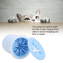 Portable Pet Foot Cleaner Soft Silicone Cup Dog Paw Cat Claw Washer Grooming SupplyBlue