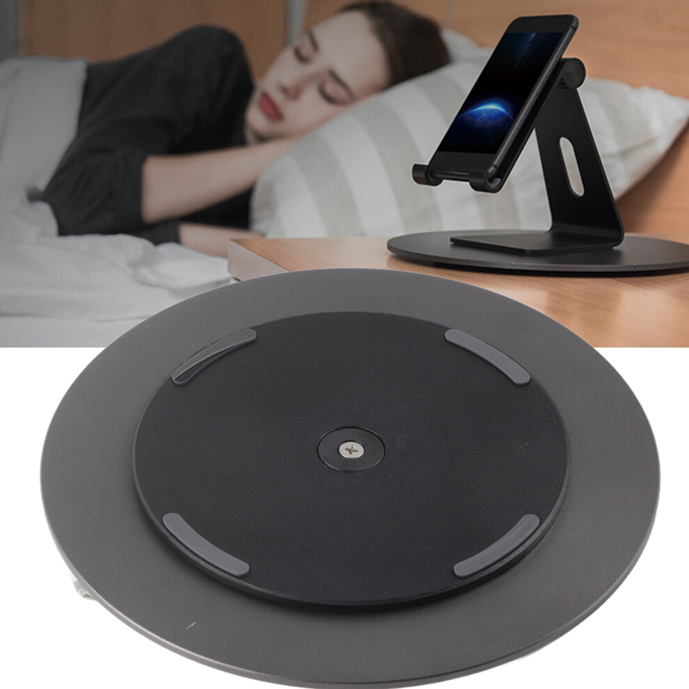Rotating Computer Monitor Base 360 Degrees Deep Matte Aluminum Alloy Stand Gray 8731323728655