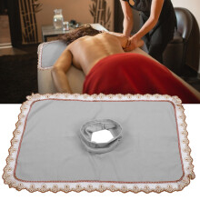 Liegeabdeckung Grau Wasserdichte Massage-Tischdecke mit Kopfloch, leicht zu reinigen