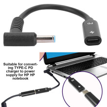 Type-C Female zu 4,5mm x 0,6mm Netzadapterkabel 65W, 15cm