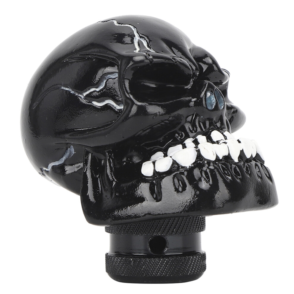 Skull Head Stick Manual Shift Knob Lever Modified Shifter Gear 8Mm / 10Mm / 12Mm Adaptersblack 8091323732428